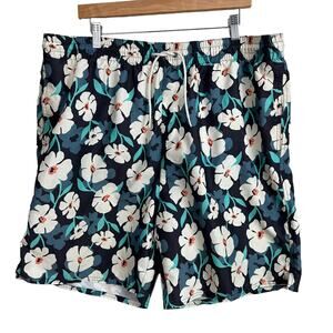 Old Navy Floral Swim Trunks Mens XL Hawaii Tropical Hipster Swimsuit